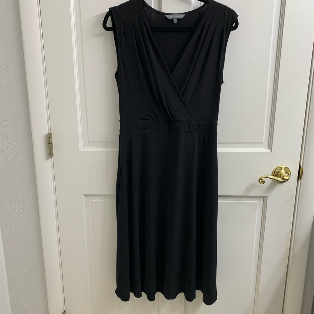 Daisy Fuentes Black V Neck Dress